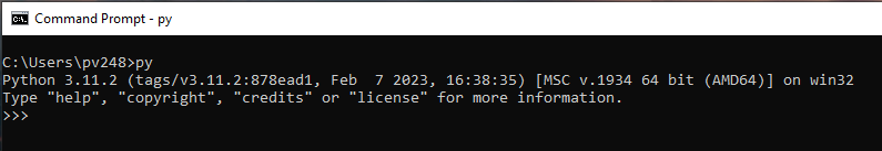 Py in CMD Prompt